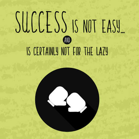 Motivational retro hand-drawing poster for the achievement of the objectives with the wise phrases about success.のイラスト素材