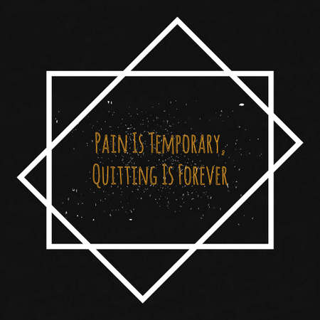 Motivational Quote Typographical poster on a black background with drops of colored paint in a decorative white frame to lift the mood and morale.のイラスト素材