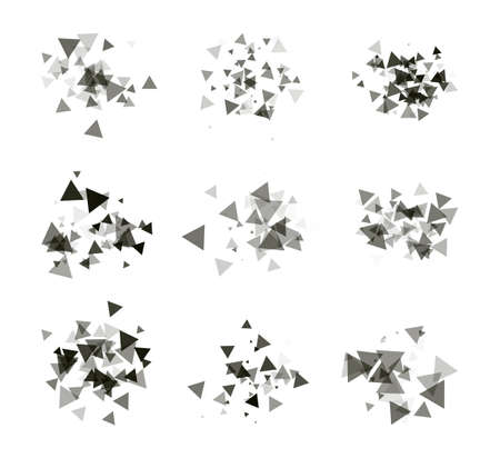 A collection of stand-alone monochrome black elements for design of posters, cards, brochures and site titles. Isolated objects on white background can be edited 3. Vector illustrationのイラスト素材