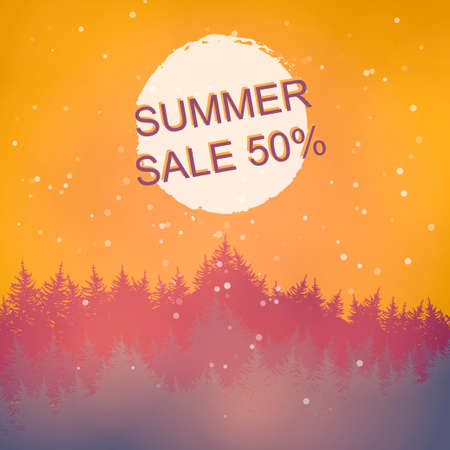 Isolated colorful discount sticker on white background. Summer discount sale.のイラスト素材