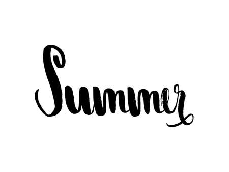 Summer. Pattern laser cutting machine for wood, metal and paper. Phrase for your design. Text isolated on white background. Vector illustrationのイラスト素材