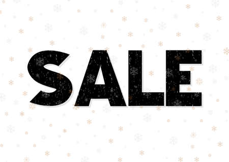 Big sale coupon with black calligraphy font. Vector illustration In candinavian style, colorful salling card, coupon, banner, poster, voucher, flyerのイラスト素材