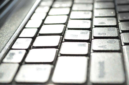 bright keyboard of a laptop