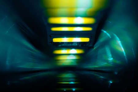 Lights of tunnel or corridor, abstract sci fi effect.の写真素材
