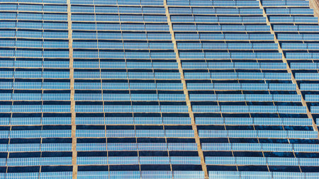 Solar module panels. Solar energy. Environmental theme. Green energy concept. photovoltaic,...