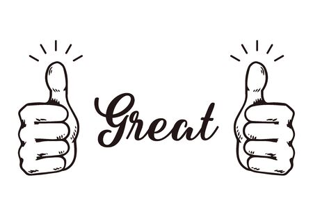 gesture hand great sign vector illustration.のイラスト素材