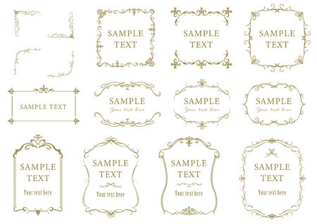 Elegant frame design illustration collection.のイラスト素材