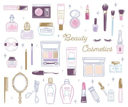 Vector illustration of beauty cosmeticsのイラスト素材