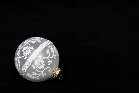 White lace Christmas ornamentの写真素材