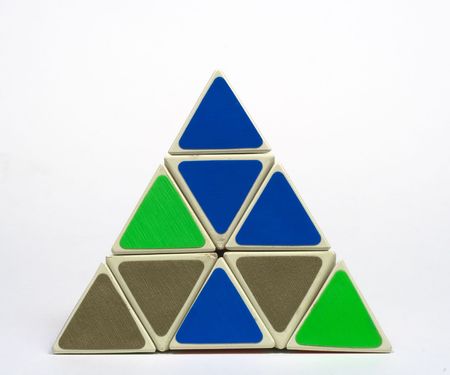 Tetrahedron shaped puzzle toy.の写真素材