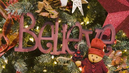 Beautiful Christmas ornament on Christmas tree to celebrate the holidays