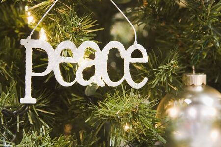 Beautiful Christmas ornament on Christmas tree to celebrate the holidays