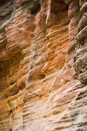 Rock patterns formed by water erosion in Zion National Park Utah USAの写真素材