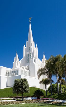 Temple of The Church of  Christ of Latter-Day Saints (LDS) or Mormons in San Diego, Californiaの写真素材