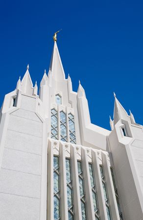 Temple of The Church of  Christ of Latter-Day Saints (LDS) or Mormons in San Diego, Californiaの写真素材