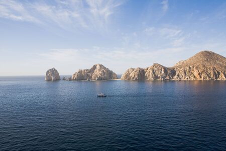 Lands End rock formations at the very end of the Baja peninsula near Cabo San Lucas, Mexicoの写真素材