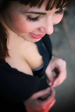 female . The smiling girl.の写真素材