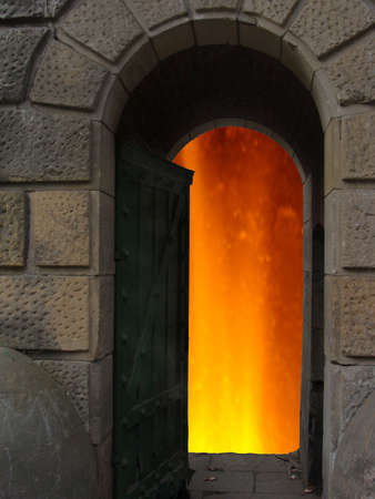 Entrance 2 hell .This illustration done in the style fantasy                          の写真素材