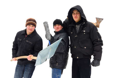 The Three Musketeers isolated on white backgroundの写真素材