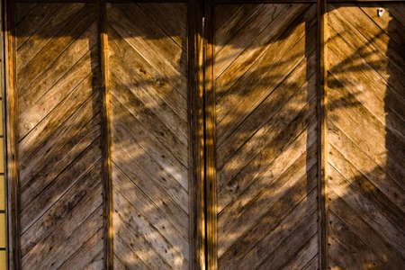 Wooden gates as a backdropの写真素材