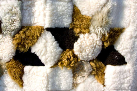 Fur rug as a background