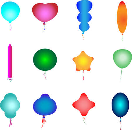 Balloons collection for illustrationのイラスト素材