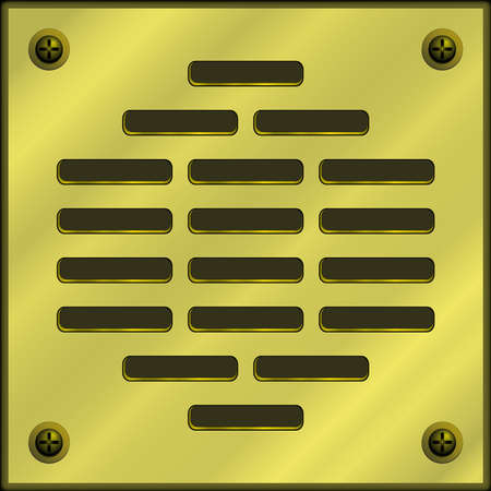 Metal plate with chinksのイラスト素材