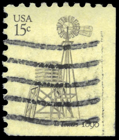 USA - CIRCA 1980: A Stamp printed in USA shows the Southwestern Windmill, series, circa 1980