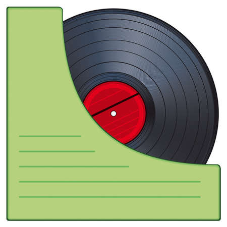 Gramophone disk in an envelopeのイラスト素材