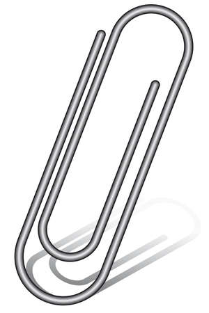 Steel paperclip icon for various designsのイラスト素材