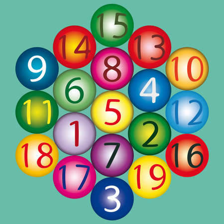 Magic Hexagon - amount of any straight path is 38のイラスト素材