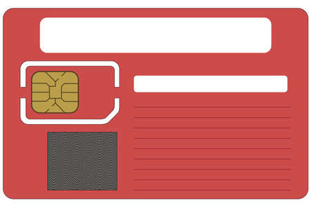 SIM card blank on a white backgroundのイラスト素材