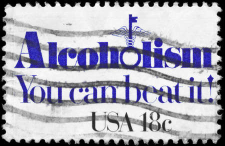 USA - CIRCA 1981: A Stamp printed in USA shows the Problem of Alcoholism, circa 1981
