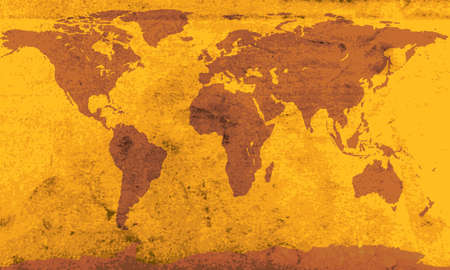 Vintage map of the world.