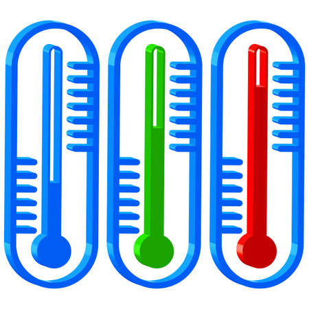 Thermometers icons for various design