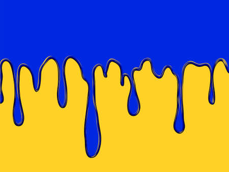 Illustration of flowing down paintのイラスト素材