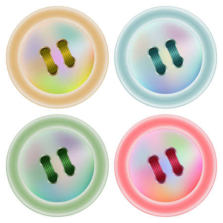 Realistic button icons for various design