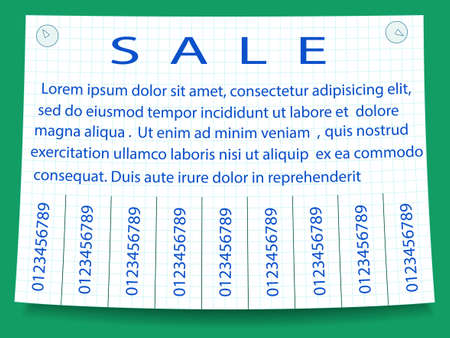 Advertising fixed with the thumbtacksのイラスト素材