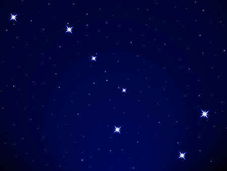 Big Dipper on the starry skyのイラスト素材