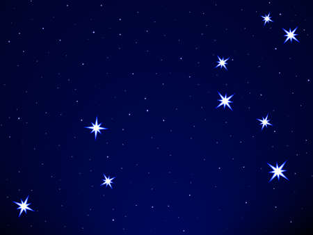 Leo constellation on the starry skyのイラスト素材