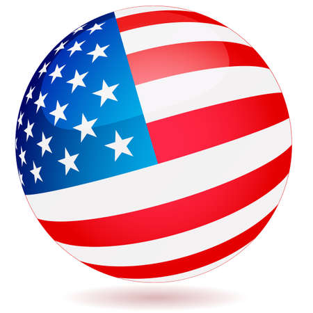 Spherical Flag of the United States of Americaのイラスト素材