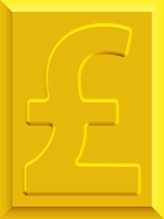 Pound sterling on the gold plateのイラスト素材