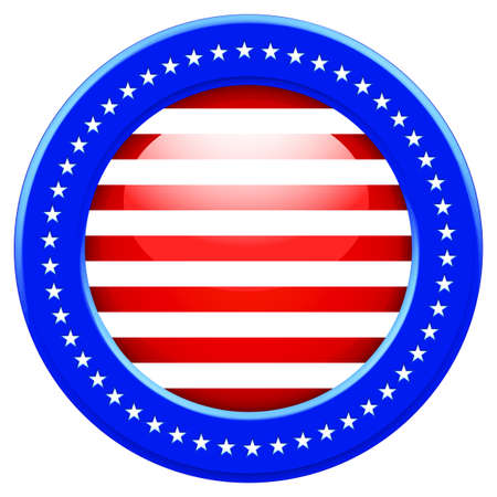 Round Flag of the United States of Americaのイラスト素材
