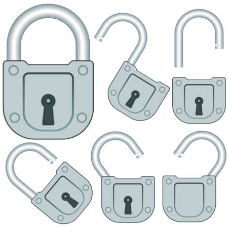 Set of the lock iconsのイラスト素材
