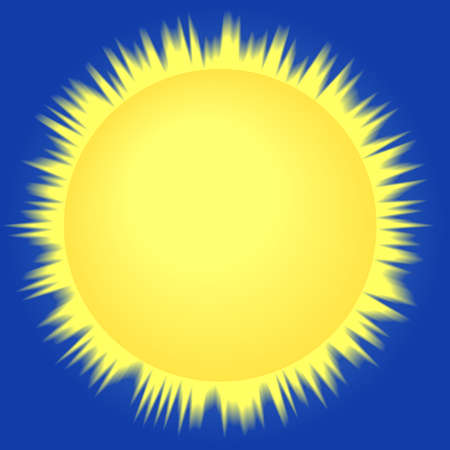 Sun icon on the skyのイラスト素材