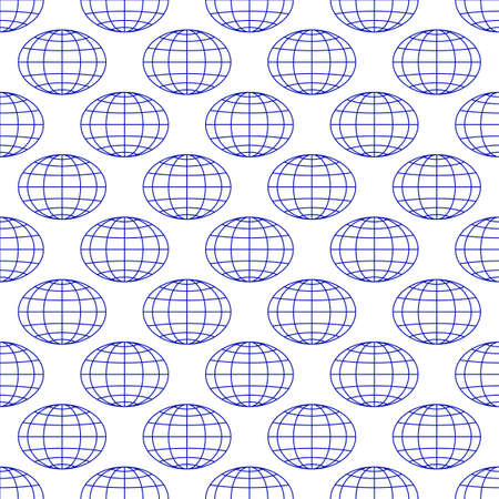 Abstract background of the globes symbols patternのイラスト素材