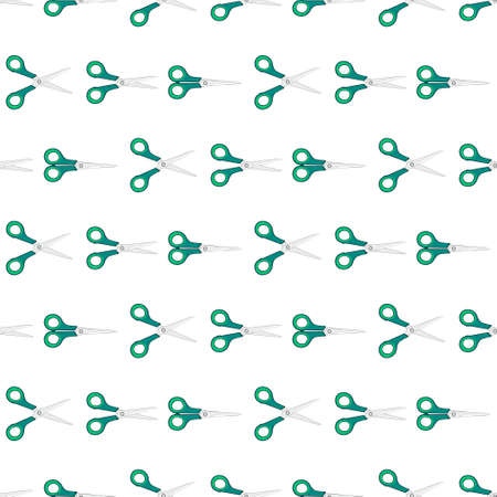 Seamless pattern of the cutting scissors iconsのイラスト素材