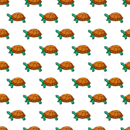 Seamless pattern of the cartoon turtlesのイラスト素材