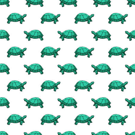 Seamless pattern of the cartoon turtlesのイラスト素材