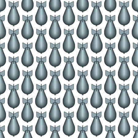 Seamless pattern of the bomb iconsのイラスト素材